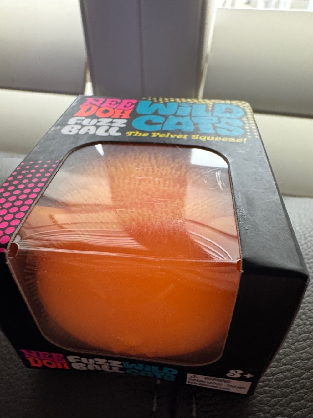 NeeDoh Fuzz Ball Wild Cats - Bright Orange Sensory Squishy Toy🐯
